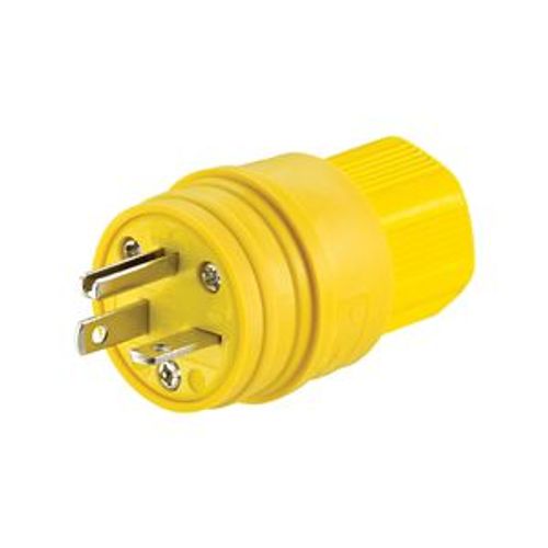 Main product image of Arrow Hart Watertight Straight Blade Plug, #18-10 Awg 20A, 250V, 2-Pole, 14W48