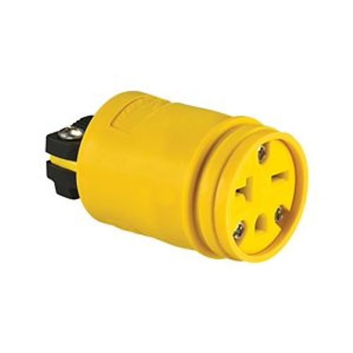 Main product image of Straight Blade Connector, #14-8 Awg, 20A, Industrial, 250V, Back Wire, Yellow, Black, 1548