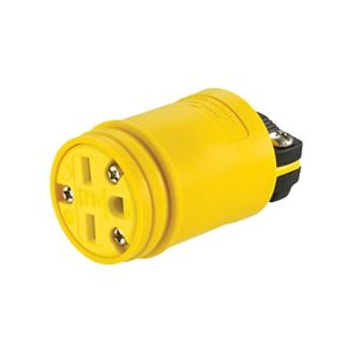 Main product image of Straight Blade Connector, #14-8 Awg, 15A, Industrial, 250V, Back Wire, Yellow, Black, 1549