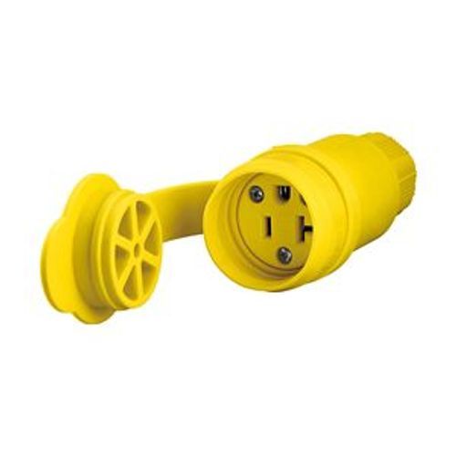 Main product image of Arrow Hart Watertight Straight Blade Connector, #18-10 Awg 20A 125V, 2-Pole, Bulk, 15W33