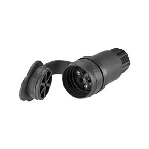 Main product image of Arrow Hart Watertight Straight Blade Connector, #18-10 Awg 20A 125V, Black, 2-Pole, 15W33BK