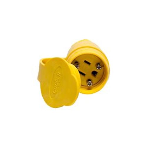 Main product image of Arrow Hart Watertight Straight Blade Connector, #18-10 Awg 15A 125V, 2-Pole, Bulk, 15W47