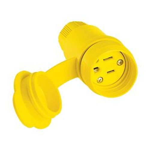 Main product image of Arrow Hart Watertight Straight Blade Connector, #18-10 Awg 15A 125V, 2-Pole, Bulk, 15W47