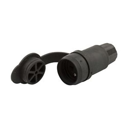Main product image of Arrow Hart Watertight Straight Blade Connector, #18-10 Awg 20A, 250V, Black, 6-20R, 2-Pole, 15W48BK