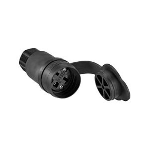Main product image of Arrow Hart Watertight Straight Blade Connector, #18-10 Awg 15A, 250V, Black, 6-15R, 2-Pole, 15W49BK