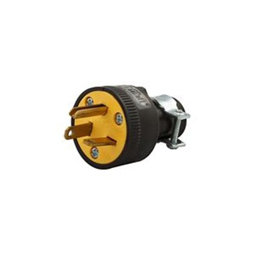 Main product image of Straight Blade Plug, #18-10 Awg 20A, 250V, Black, 6-20P, 2-Pole 3-Wire, Screw Rubber, Retail Box, 1703-SP