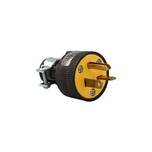 Main product image of Straight Blade Plug, #18-10 Awg 20A, 250V, Black, 6-20P, 2-Pole 3-Wire, Screw Rubber, Retail Box, 1703-SP