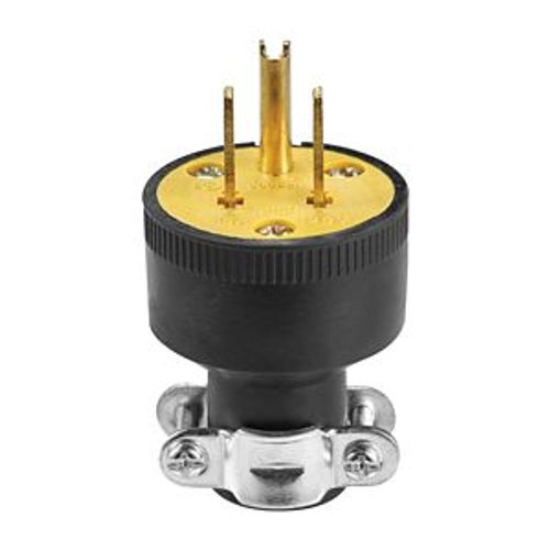 Main product image of Straight Blade Plug, #18-10 Awg, 15A, 125V, Black, 5-15P, 2-Pole 3-Wire, Grounding, Screw Rubber, 1709-BOX