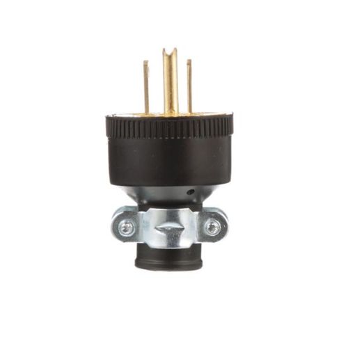 Main product image of Straight Blade Plug, #18-10 Awg, 15A, 125V, Black, 5-15P, 2-Pole 3-Wire, Grounding, Screw Rubber, 1709-BOX