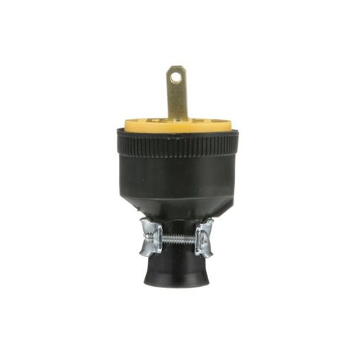 Main product image of Straight Blade Plug, #18-10 Awg 15A, 125V, Black, 1-15P, 2-Pole, 2-Wire, Screw Rubber, 1723-BOX