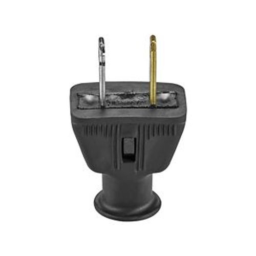 Main product image of Straight Blade Plug, #18-10 Awg 15A, 125V, Black, 1-15P, 2-Pole, 2-Wire, 0.328" Dia. Rubber, 183-6BK-BOX