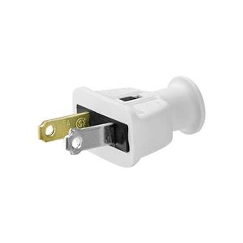 Main product image of Straight Blade Plug, #18-10 Awg 15A, 125V, White, 1-15P, 2-Pole, 2-Wire, 0.328" Dia. Rubber, 183-6W-BOX