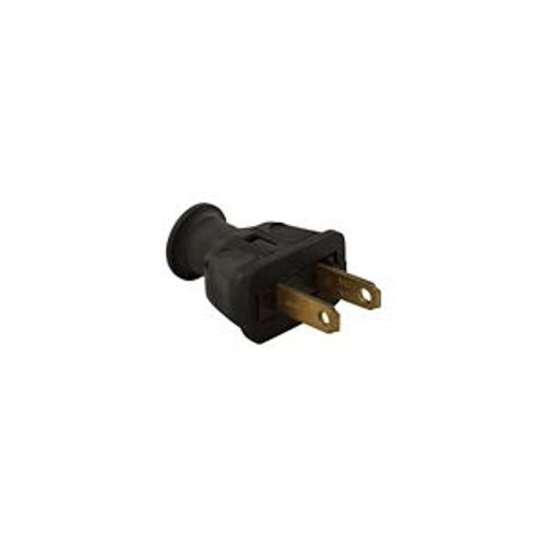 Main product image of Straight Blade Plug, #18-10 Awg 15A, 125V, Black, 1-15P, 2-Pole, 2-Wire, 0.328" Dia. Rubber, 183BK-BOX