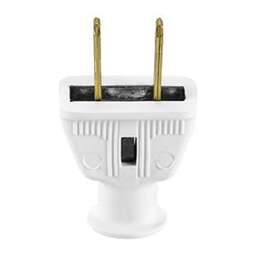Main product image of Straight Blade Plug, #18-10 Awg 15A, 125V, White, 1-15P, 2-Pole, 2-Wire, 0.328" Dia. Rubber, 183W-BOX