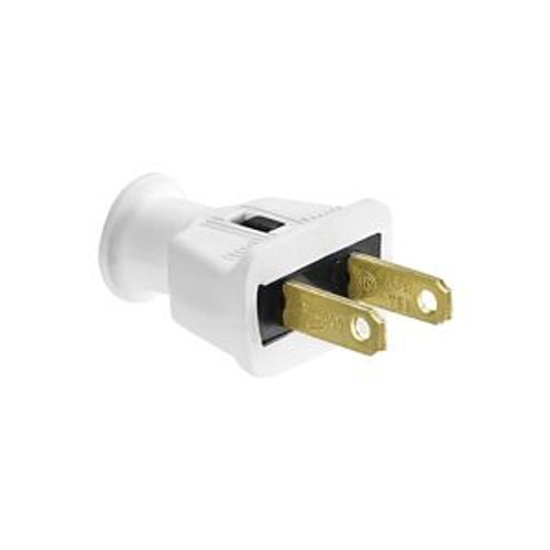 Main product image of Straight Blade Plug, #18-10 Awg 15A, 125V, White, 1-15P, 2-Pole, 2-Wire, 0.328" Dia. Rubber, 183W-BOX