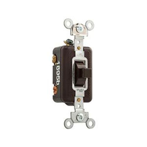 Main product image of Arrow Hart Toggle Switch, #14-10 Awg 15A 120/277V, Brown, Load Type: Motor Control, Fan, 1P, 1895B