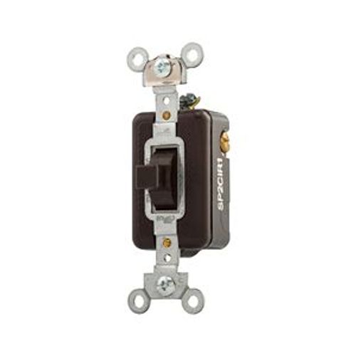 Main product image of Arrow Hart Toggle Switch, #14-10 Awg 15A 120/277V, Brown, Load Type: Motor Control, Fan, 1P, 1895B