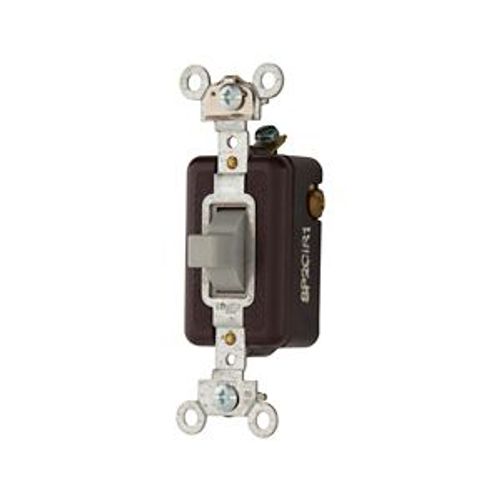 Main product image of Arrow Hart Toggle Switch, #14-10 Awg 15A 120/277V, Gray, Load Type: Motor Control, Fan, 1P, 1895GY