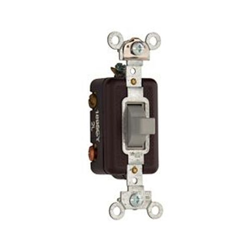 Main product image of Arrow Hart Toggle Switch, #14-10 Awg 15A 120/277V, Gray, Load Type: Motor Control, Fan, 1P, 1895GY