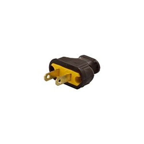 Main product image of Straight Blade Plug, #18-16 Awg 15A, 125V, Black Rubber, 1-15P, 2-Pole, 2-Wire, Screw, 1912B-BOX