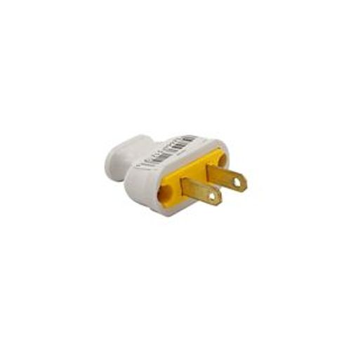 Main product image of Straight Blade Plug, #18-16 Awg 15A, 125V, White Rubber, 1-15P, 2-Pole, 2-Wire, Screw, 1912W-BOX