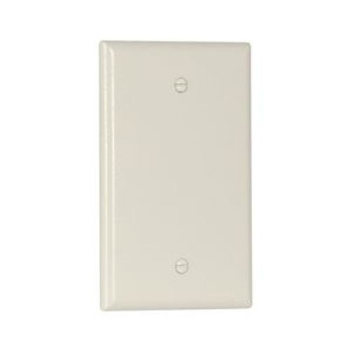 Main product image of Blank Wallplate, Box Mount, Lt. Almond, Blank Cutout, Thermoset, Single- Gang, Mid-Size, 2029LA