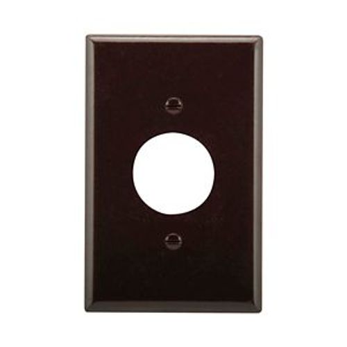 Main product image of Single Receptacle Wallplate, Brown, 1.406" Hole Cutout, Thermoset, Single-Gang, 2031B-BOX