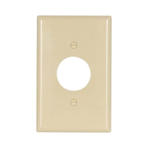 Main product image of Single Receptacle Wallplate, Ivory, 1.406" Hole Cutout, Thermoset, Single-Gang, 2031V-BOX