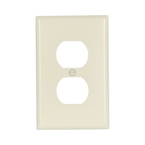 Main product image of Duplex Receptacle Wallplate, Almond, Duplex Receptacle Cutout, Thermoset, Single-Gang, 2032A-BOX