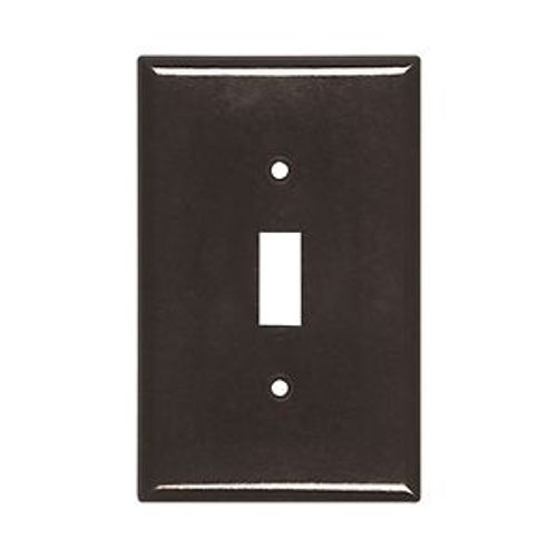 Main product image of Toggle Wallplate, Brown, Toggle Cutout, Thermoset, Single- Gang, Mid-Size, Ed Box, 2034B-BOX