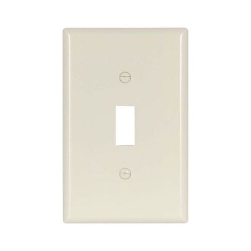Main product image of Toggle Wallplate, Lt. Almond, Toggle Cutout, Thermoset, Single- Gang, Mid-Size, Ed Box, 2034LA-BOX