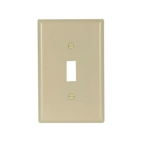 Main product image of Toggle Wallplate, Ivory, Toggle Cutout, Thermoset, Single- Gang, Mid-Size, 2034V