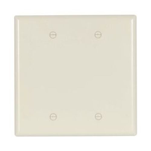 Main product image of Blank Wallplate, Box Mount, Lt. Almond, Blank Cutout, Thermoset, 2- Gang, Mid-Size, Ed Box, 2037LA-BOX