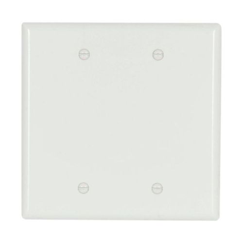 Main product image of Blank Wallplate, Box Mount, White, Blank Cutout, Thermoset, Two- Gang, Mid-Size, Ed Box, 2037W-BOX