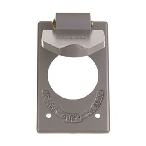 Main product image of Die Cast Aluminum Receptacle Cover, Weatherproof, Self-Closing Application, Wet/DampLocations, 20416D