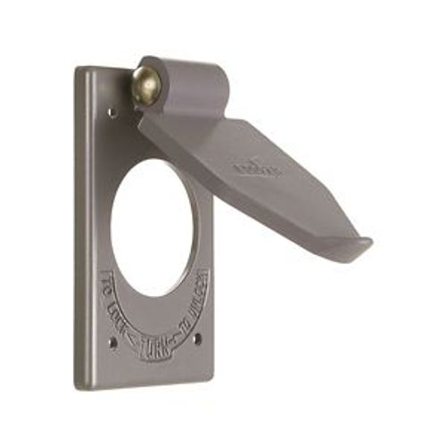 Main product image of Die Cast Aluminum Receptacle Cover, Weatherproof, Self-Closing Application, Wet/DampLocations, 20416D