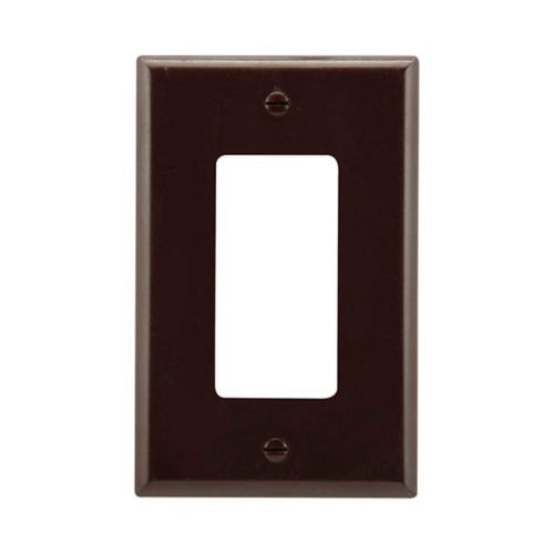Main product image of Decorator / Gfci Wallplate, Brown, Decorator Cutout, Thermoset, Single- Gang, Mid-Size, Ed Box, 2051B-BOX