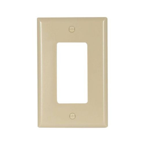 Main product image of Decorator / Gfci Wallplate, Ivory, Decorator Cutout, Thermoset, Single- Gang, Mid-Size, Ed Box, 2051V-BOX