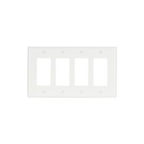 Main product image of Decorator / Gfci Wallplate, White, Decorator Cutout, Thermoset, 4- Gang, Mid-Size, Ed Box, 2064W-BOX