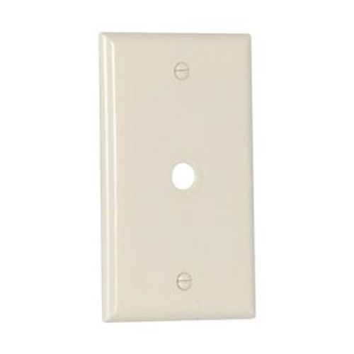 Main product image of Telephone And Coaxial Wallplate, Lt. Almond, 0.375" Hole Cutout, Thermoset, Single-Gang, 2128LA