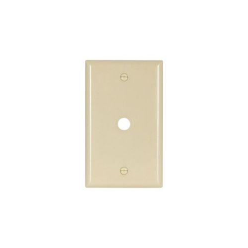 Main product image of Telephone And Coaxial Wallplate, Ivory, 0.375" Hole Cutout, Thermoset, Single-Gang, 2128V-BOX