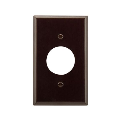 Main product image of Single Receptacle Wallplate, Brown, 1.406" Hole Cutout, Thermoset, Single-Gang, 2131B-BOX