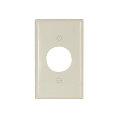 Main product image of Single Receptacle Wallplate, Lt. Almond, 1.406" Hole Cutout, Thermoset, Single- Gang, 2131LA