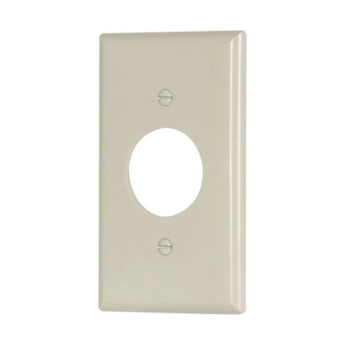 Main product image of Single Receptacle Wallplate, Lt. Almond, 1.406" Hole Cutout, Thermoset, Single- Gang, 2131LA