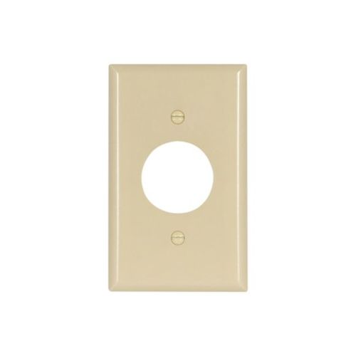 Main product image of Single Receptacle Wallplate, Ivory, 1.406" Hole Cutout, Thermoset, Single-Gang, 2131V-BOX