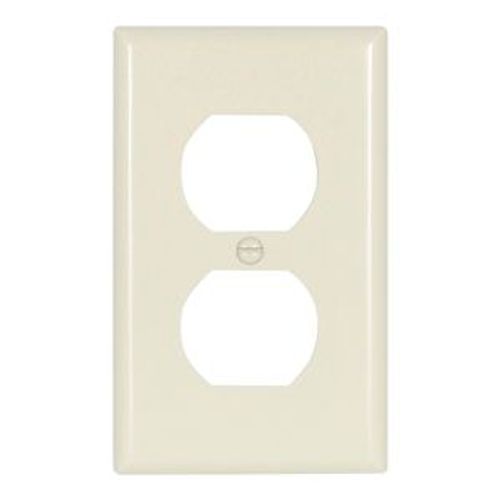 Main product image of Standard Size Duplex Receptacle Wallplate, Almond, Power Outlet, Thermoset, 1, Standard, 2132A-BOX