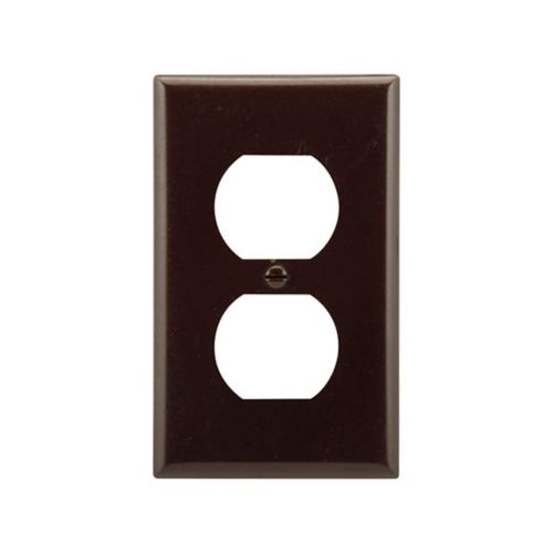 Main product image of Duplex Receptacle Wallplate, Brown, Duplex Receptacle Cutout, Thermoset, Single-Gang, 2132B-BOX