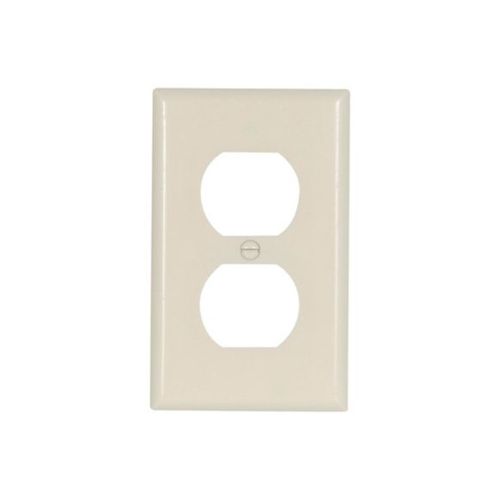 Main product image of Duplex Receptacle Wallplate, Lt. Almond, Duplex Receptacle Cutout, Thermoset, Single-Gang, 2132LA-BOX