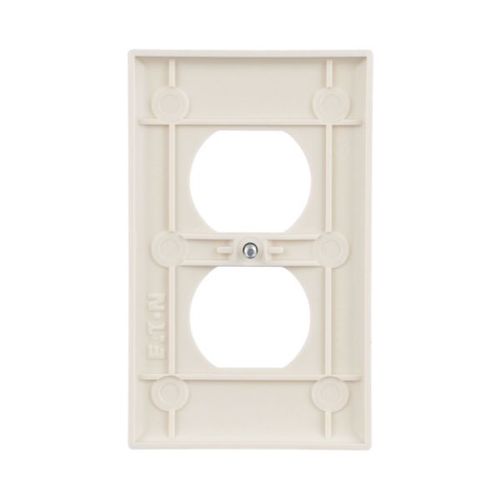 Main product image of Duplex Receptacle Wallplate, Lt. Almond, Duplex Receptacle Cutout, Thermoset, Single-Gang, 2132LA-BOX