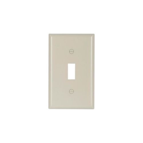 Main product image of Toggle Wallplate, Lt. Almond, Toggle Cutout, Thermoset, Single- Gang, Standard, Ed Box, 2134LA-BOX